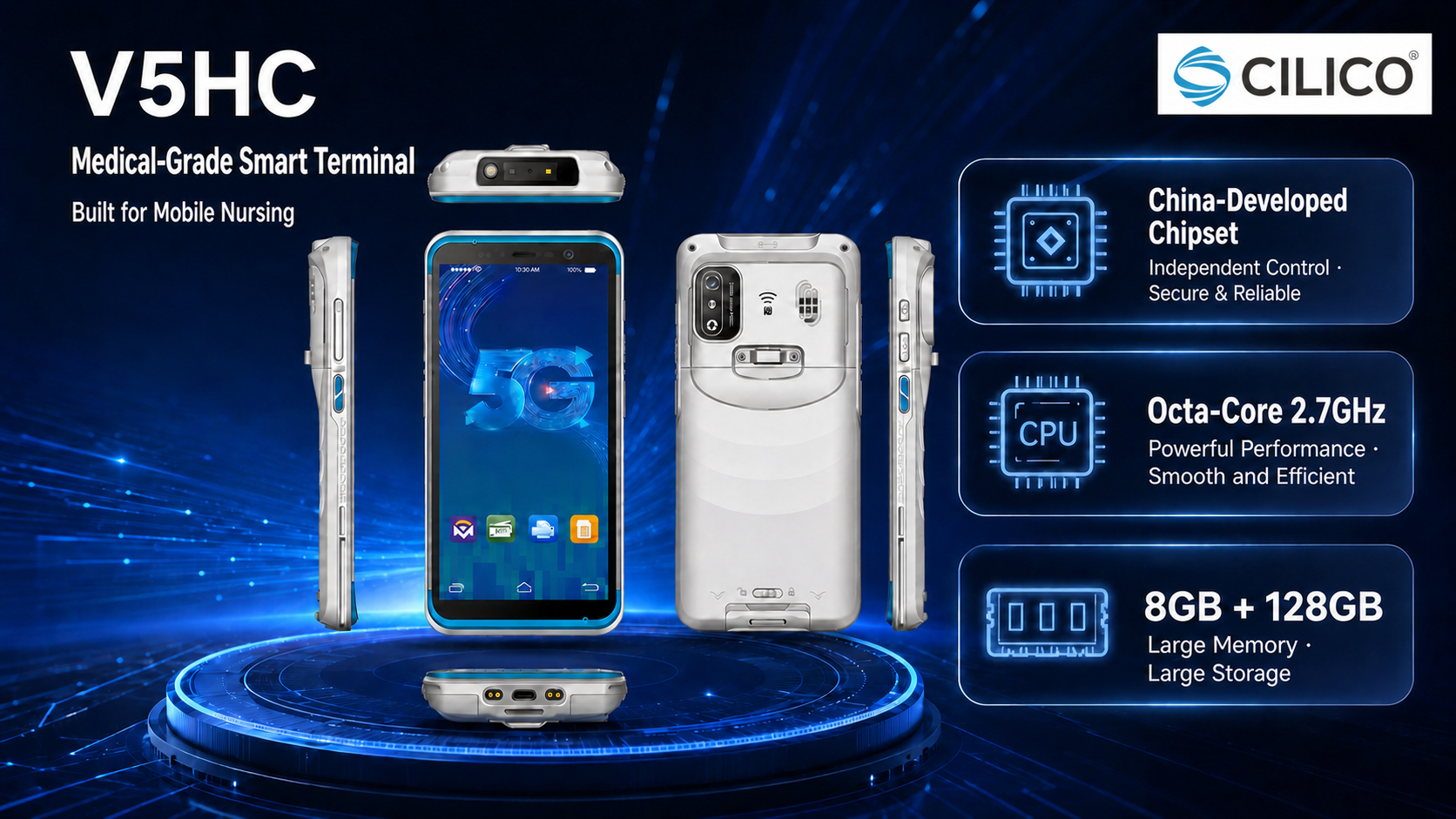 V5HC Medical-Grade Smart Terminal | Built for Mobile Nursin